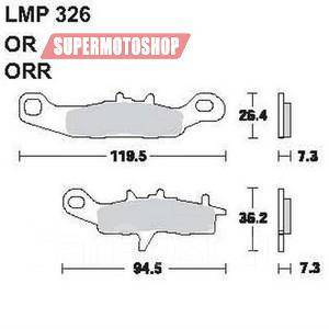 Тормозные колодки премиум класса AP Racing (Brembo) AP-LMP326 OR ...