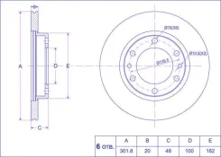 ���� ��������� /�������� /TI-GUAR ��� Toyota LAND Cruiser Prado HZJ, KZJ, PZJ7# 1993-1999 Hilux 1988-1997 302/20�� TG-43512-60100 PD3112591S Tgbdp0005...
