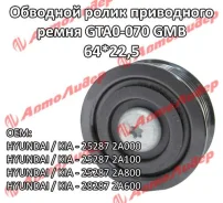 �������� ����� ���������� ����� GMB /Hyundai Accent III 2005-2010 D4FA; 64*22,5; GTA0070; 252872A000 252872A100 252872A800 GMB GTA0070 GTA0070 ����