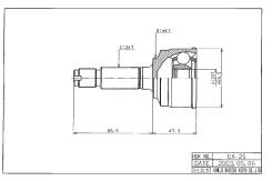 ���� �������� / /HDK ��� YRV 2000- K3VE 1.3; 20*47*24; DA-025; (TG-2825) 4342097402 0910025 4341097403 HDK DA-025 DA025 ����