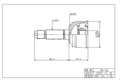 ���� �������� /����� HDK ��� Daihatsu Move L160S 4WD; 19*47*24; DA-034; 43410B2061 43420B2012 J2826026 HDK DA034 ����