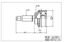 ���� �������� /������ /����� HDK ��� Impreza GD# GG# Sport Wagon 2000-; 30*56*27; FU-028A44; (TG-9128Z44) 28321FE040 28321FE041 28321FE061 HDK FU-028A...
