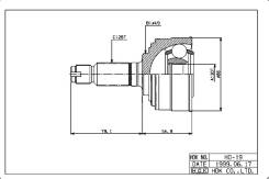 ���� �������� /�������� ������ /����� HDK ��� Honda Accord Vigor 1985-1989 CA1 A18A; 30*49*26; HO-019; 44305SE0000 44305SE0010 44305SE0951 HDK HO-019...
