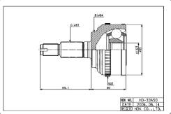 ���� �������� /�������� ������ /����� HDK ��� Honda CR-V 1997-2000 Inspire 1995-1998 Prelude 1996-2001; 32*64*28; HO-033A50; (HOE033A TG4433 HO033) HO...