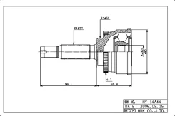 ���� �������� /�������� ������ /����� HDK ��� Hyundai Matrix; 25*50*30; HY-014A44; 4950017050 4950117050 HDK HY-014A44 HY014A44 ����