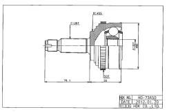 ���� �������� /�������� ������ /����� HDK ��� Honda Civic 1995-2001 EJ EK; 26*55*32; HO-073A50; 150686 151686 44011ST3E50 HDK HO-073A50 HO073A50 ����