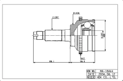���� �������� /������ /����� HDK ��� Mazda Capella 1994-1997; Cronos 1991-1994; 23*56*28; MA-018A44; G56025500A 0510018A44 302788 HDK MA-018A44 MA018A...