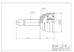 ���� �������� /������ /����� HDK ��� Chariot 1983-1991 Galant 1987-1992 Lancer 1985-1992; 22*50*25; MI-004; MB620770 HDK MI-004 MI004 ����