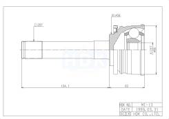 ���� �������� /������ /����� HDK ��� Mitsubishi Pajero 1991- 2.5; 25*56*28; MI-013; (N71242H TG-7213 0410-013) MB526142 MB526145 MB526270 HDK MI-013 M...