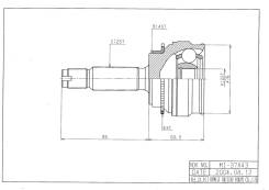 ���� �������� / �������� HDK ��� Mitsubishi Cedia 2000-; 22*57*25; MI-037A43; (TG-7237Z43) MR528565 MR528566 MR567003 HDK MI-037A43 MI037A43 ����
