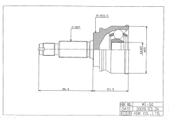 ���� �������� /�������� HDK ��� Mitsubishi Lancer 2007- 3359.628 1.8-2.0; 33*59.6*28; MI-050; (TG-7250) 2815A189 2815A190 3815A203 HDK MI-050 MI050 ��...