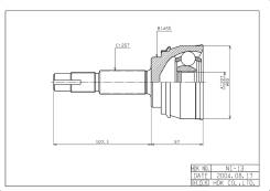 ���� �������� /������ /����� HDK ��� Nissan Sunny Pulsar 1990-1996 Y10 B13 B14 N14 N15; 22*55*25; NI-013; (TG-7413 0210-013) 3910150Y10 HDK NI-013 NI0...