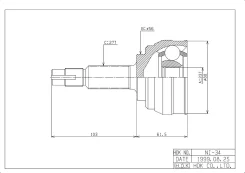 ���� �������� /�������� ������ /����� HDK ��� Nissan Bluebird U13 U14 1991- Primera P11 1995-; 23*56*27; NI-034; 391000E410 HDK NI-034 NI034 ����