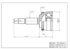 ���� �������� /�������� ������ /����� HDK ��� Nissan Sunny B15 1998-; 22*55*25; NI-060A42; (NI-E060A TG-7460Z42 TG-7413Z42) 391004M470 HDK NI-060A42 N...