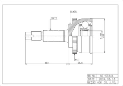 ���� �������� /�������� ������ /����� HDK ��� Nissan Primera 1995-2001 QG18; NI-066A44; (NI-E066A TG-7466Z44 NI-045) 391002J201 391002J206 391002J211...