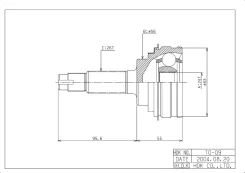���� �������� /�������� ������ /����� HDK ��� Toyota Corona 1996- Camry 1998- Corolla 2000- RAV4; TO-009; (TO-E009A CO7509A LGTO25A48) 0110009A48 1656...