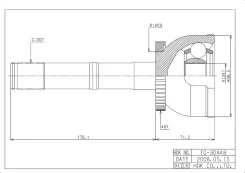 ���� �������� /�������� ������ /����� HDK ��� Toyota Land Cruiser LC80 1994-1996 1HDF 1HZT 1FZFE; TO-030A48; (TG-9530Z48 0110-015A48) 4340560070 HDK T...