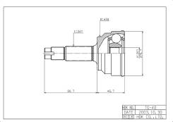 ���� �������� /�������� ������ /����� HDK ��� Toyota Vitz Platz 1999- 1SZFE; 26*58*24; TO-040; (0110-040) 4341052040 0110040A48 HDK TO-040 TO040 ����