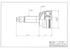 ���� �������� /������ /����� HDK ��� Corsa 1994-1999 EL51 4EFE; 22*56*26; TO-036; (TO-036A48 TG-9536 0110-036A48) 4347019826 HDK TO-036 TO036 ����