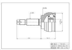 ���� �������� /�������� ������ /����� HDK ��� Toyota Avensis 1997-2000 220 7AFE; TO-051; 4341005241 HDK TO051 ����