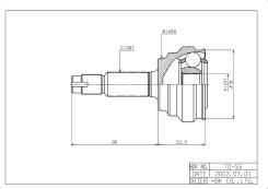���� �������� /�������� ����� /������ HDK ��� Corolla 1997-2002 ZE120 ZZE240 ZZT241; 24*58*26; TO-055; (0110-055) TO055 TO55 TO055A48 HDK TO-055 TO055...