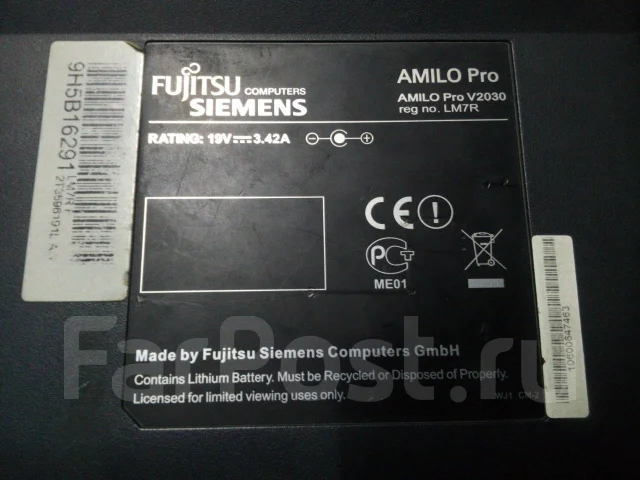 Fujitsu Siemens Amilo. 1,4����, ��� 1024 ��, ���� 40���, WiFi: 1, Bluetooth: 1, ����������� �� 3��. ����