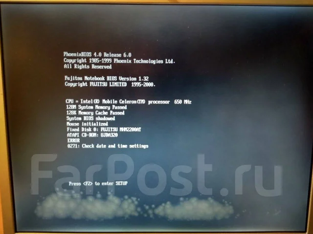 Fujitsu. 15", 650����, ��� 256 �� � ������, ���� 16���, ����������� �� 1��. ����