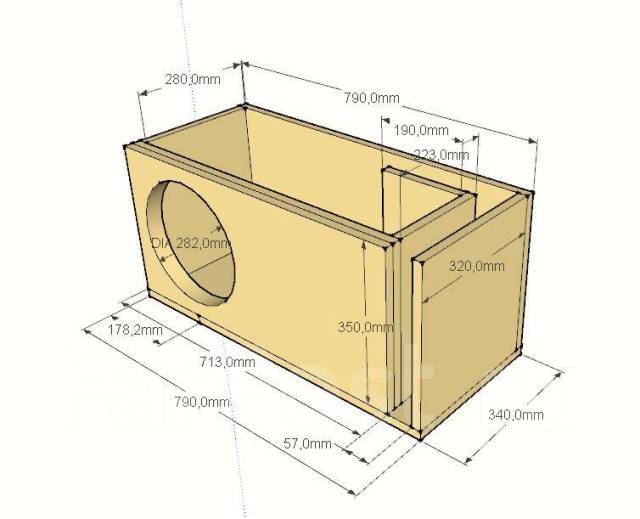 Расчет короба для динамика по диаметру