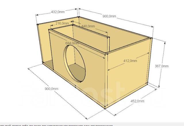 Расчет короба для сабвуфера 8 дюймов