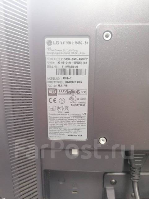 Lg flatron l1750sq схема