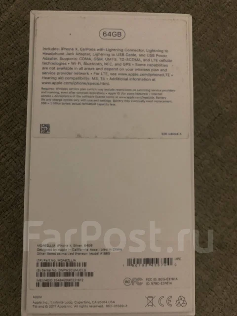 Apple iPhone X. �/�, �����������, 3G, 4G LTE, ����������, NFC ����