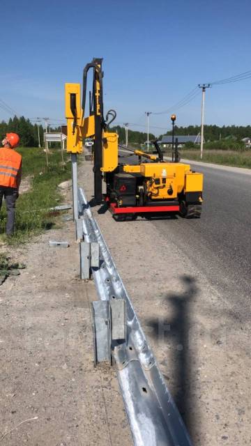 Монтаж дорожного барьерного ограждения - Устройство заборов, ограждений ...