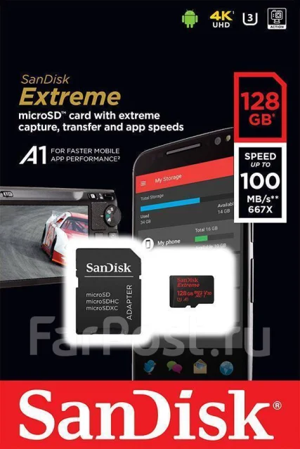MicroSDXC. 128���. ��� ����� �� ������������ ����