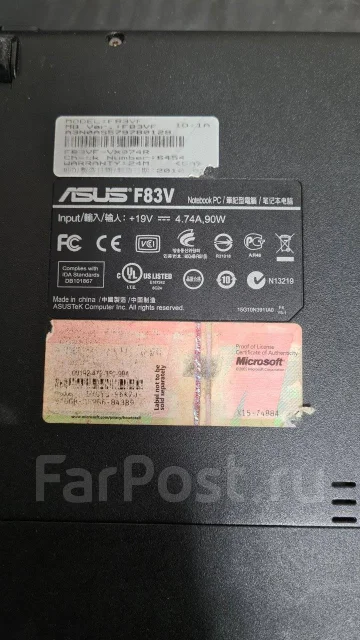 Asus F83Vf. 14", 2,8����, ��� 8 ��, ���� 118���, WiFi: 1 ����