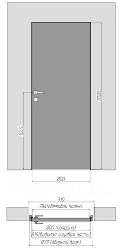 Дверь инвизибл чертеж