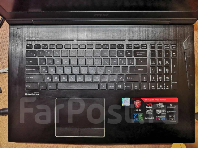 MSI GT73EVR 7RF Titan Pro. 17.3", 2,8����, ��� 32 ��, ���� 1 750���, WiFi: 1, Bluetooth: 1, ����������� �� 3��. ����