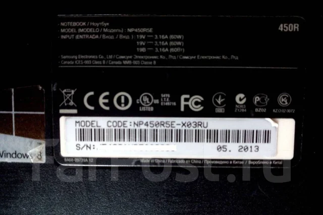 Samsung ATIV Book 4 450R5E. 15.6", 3����, ��� 8 ��, ���� 500���, WiFi: 1, Bluetooth: 1, ����������� �� 3��. ����