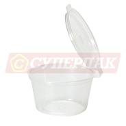 Соусник пластиковый с крышкой 50 мл "D-Polymer" (?:60мм, 80 штук)/15 фото