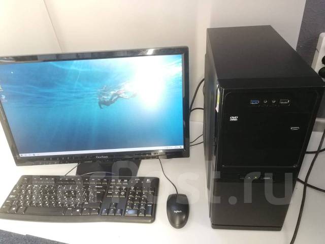 Мощный комп 6 ядер intel core i5 8400,4GB, SSD, GeForce 710, б/у, в ...