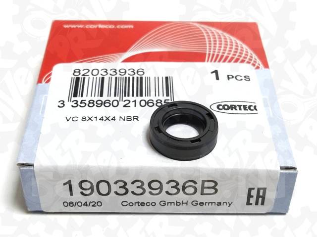 Сальник дроссельной заслонки 1KZ 8X14X4 Corteco 19033936B купить во ...