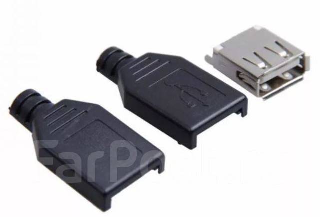 USB разъем 4-контактный - разборный (мама), новый, в наличии. Цена: 20 ...