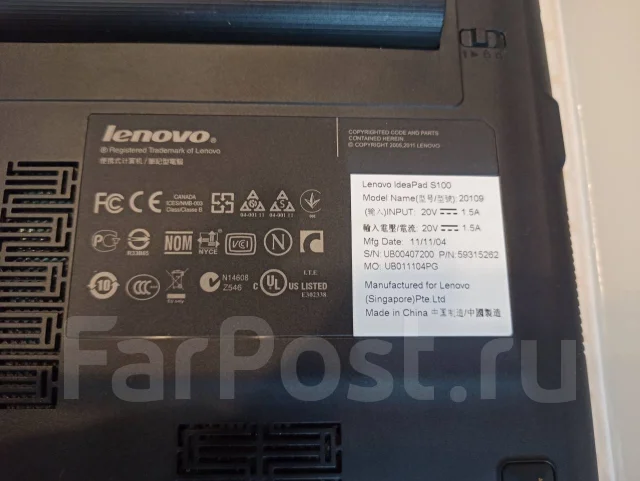 Lenovo IdeaPad S100. 10.1", 1,7����, ��� 2048 ��, ���� 250���, WiFi: 1, Bluetooth: 1, ����������� �� 3��. ����