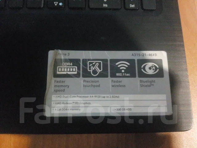 Acer Aspire 3 A315-42G. 15.6", 2,3����, ��� 4 ��, ���� 500���, WiFi: 1, Bluetooth: 1, ����������� �� 8��. ����