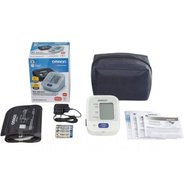 Тонометр автоматический Omron M2 Basic, адаптер, манжета 22-42см ...
