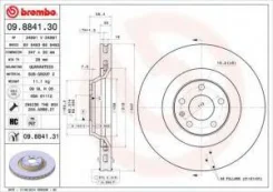 ���� ��������� �������� audi a6 Brembo 09.8841.31 Vag: 4F0615301G Audi A6 (4f2 C6). Audi A6 Allroad (4fh C6). Audi A6 Allroad ��������� (4fh C6) 09884...
