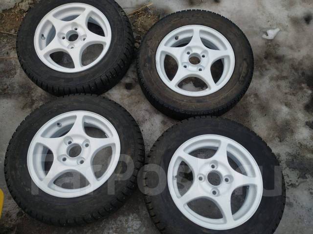 С рубля! Спортивные диски Enkei на жирной резине Made in Japan, 13", 1 ...