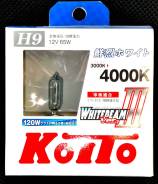 Лампы галогенные Koito Whitebeam P0759W. H9. Комплект 2 шт. В наличии! P0759W фото