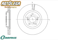 ���� ��������� �����. G-brake Acura MDX 3.7AWD 07-11 /Honda Pilot 09-11 GR-20989 ����
