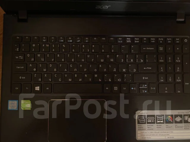 Acer Aspire E15. 15.6", 3,1����, ��� 4 ��, ���� 500���, WiFi: 1, Bluetooth: 1, ����������� �� 6��. ����
