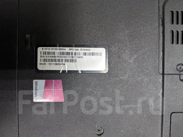 Acer Aspire E1-571G. 15.6", 2,5����, ��� 8 ��, ���� 128���, WiFi: 1, Bluetooth: 1 ����